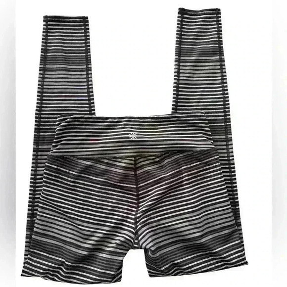 Athleta Colorblock Black/Gray Stripe‎ Chaturanga Tight - Picture 3 of 7